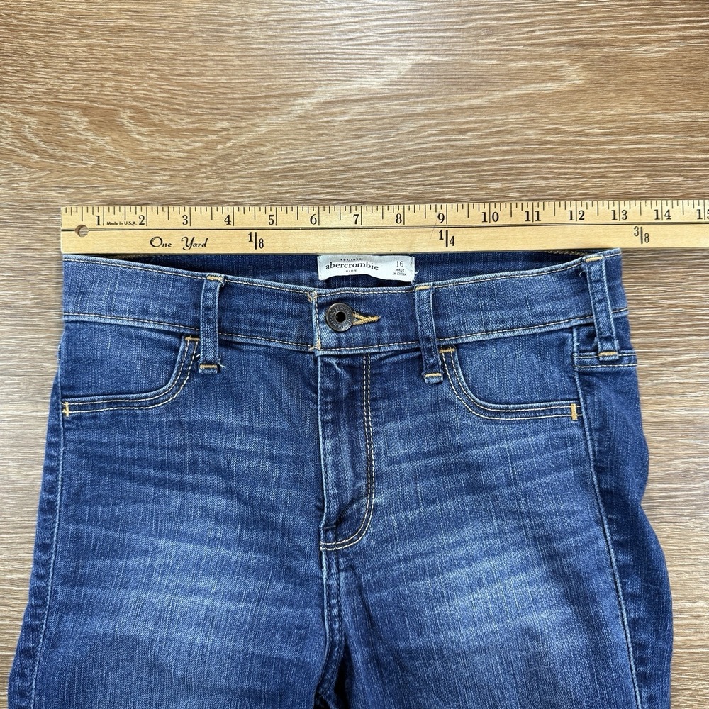 Abercrombie Kids Jeans Girls Size 16 Blue Skinny Stretch Denim - Picture 6 of 12